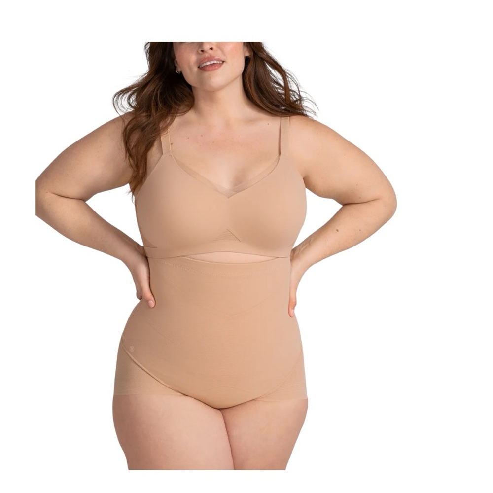 HoneyLove Women’s Size 1x Super Power Brief Sand HLSPB01-Sand-1X NEW